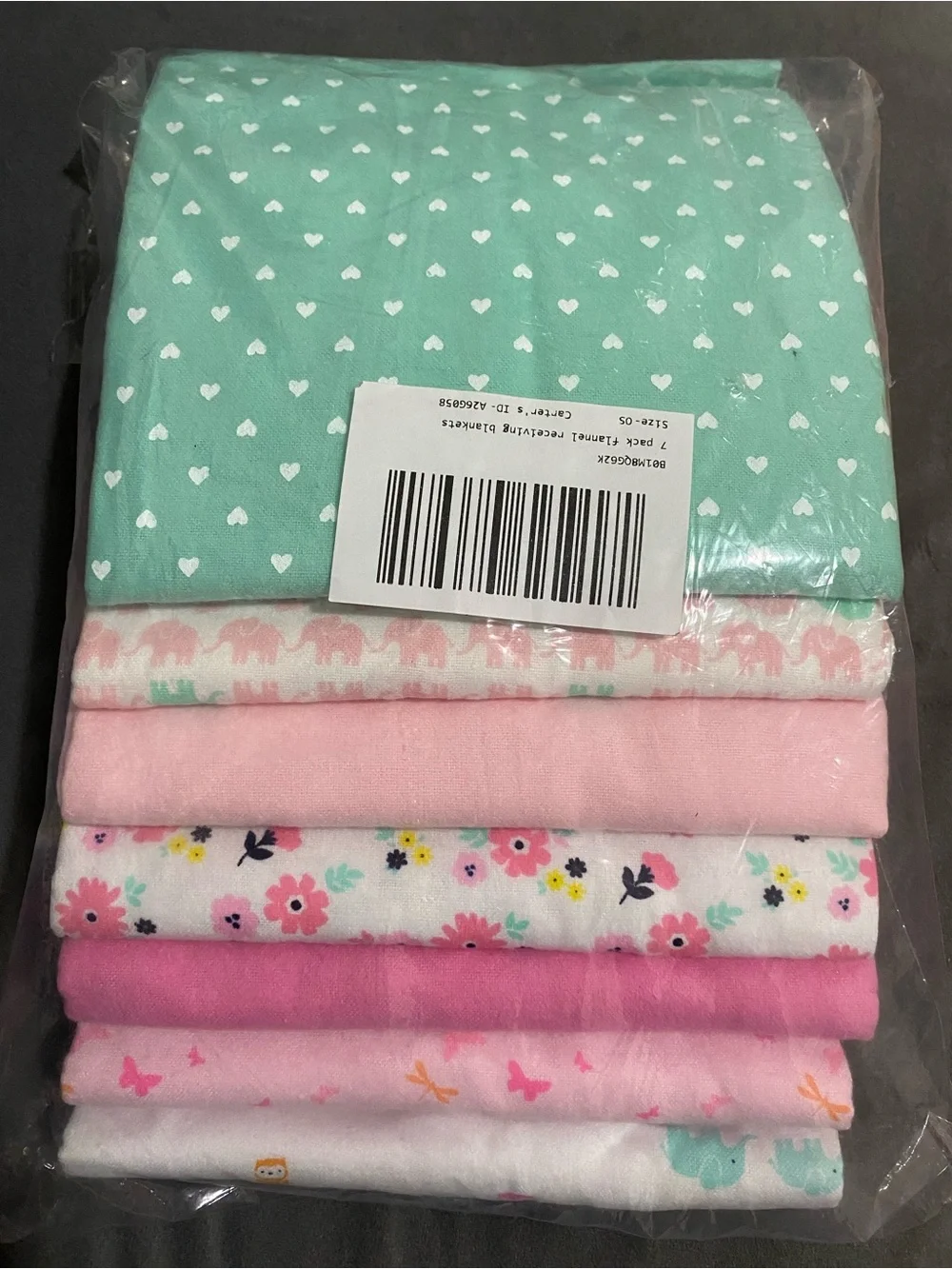 Cárter 7 pack flannel size-os multicolor